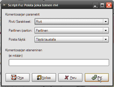 Poista joka toinen rivi